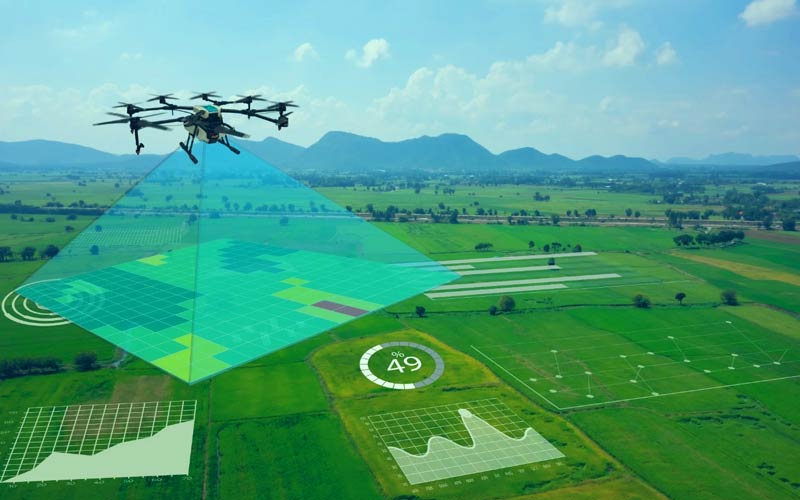 Drone mapping and survey for 3D land surveying
