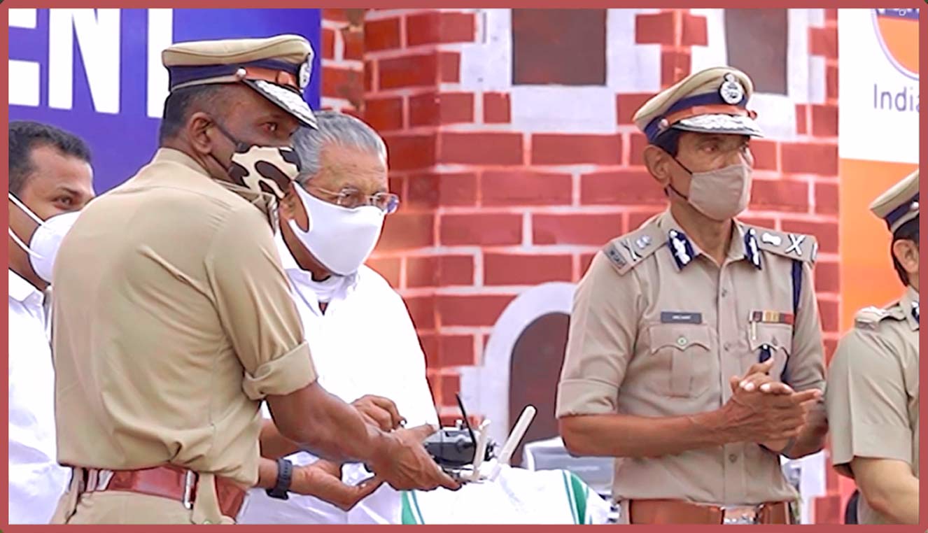 Hon. Chief Minister Shri Pinarayi Vijayan, DGP Sri. Anil Kant IPS, and ADGP Sri. Manoj Abraham IPS