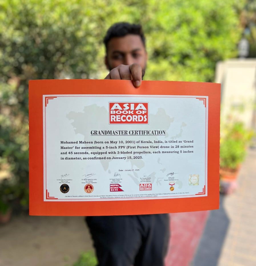 FAERI Member Sets Asia Book of Records by Assembling a Drone in 28 Minutes